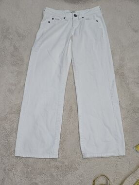 BDG White Wide-Leg Jeans - Clean Flare Fit